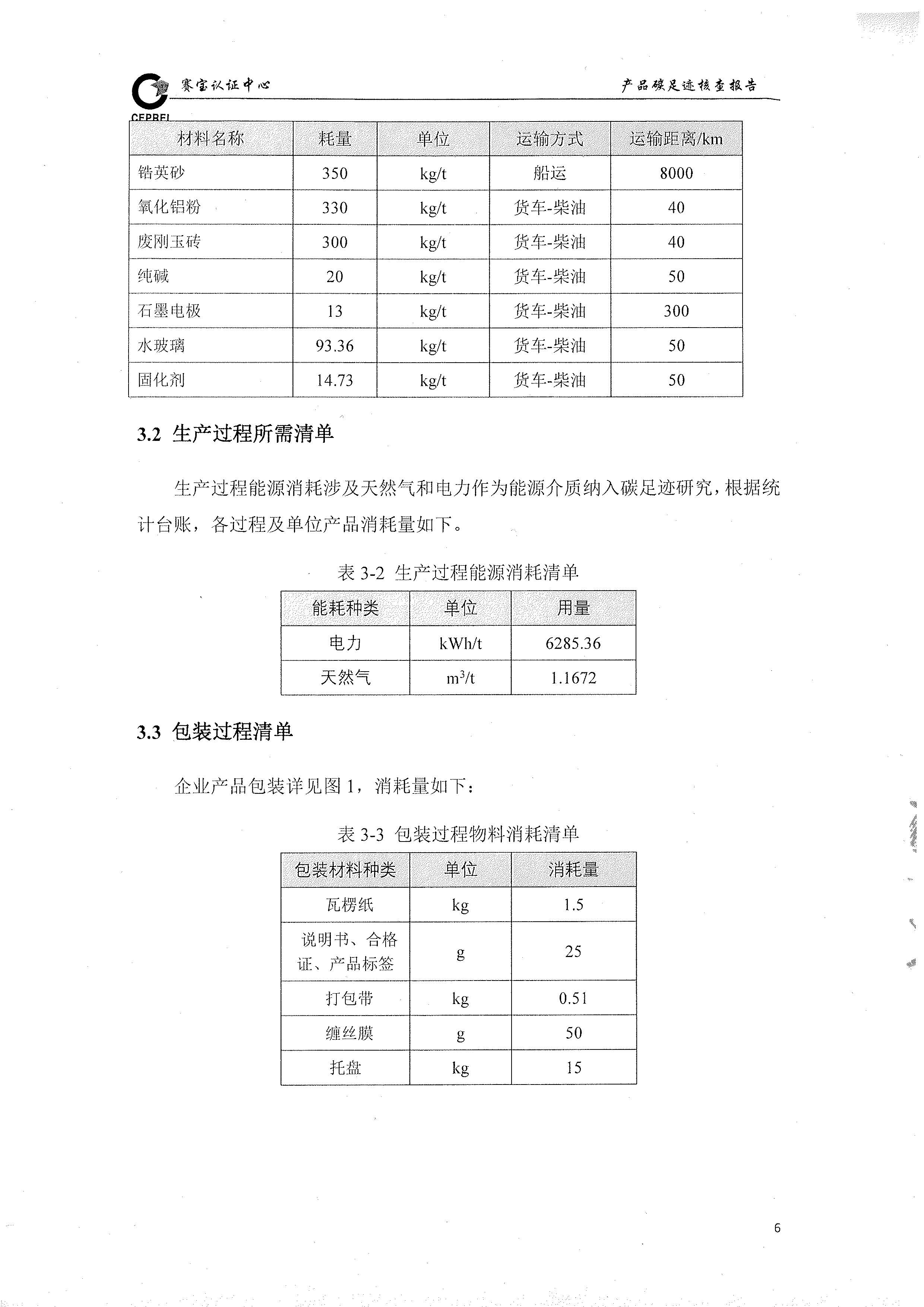 2020年度碳足跡核查報(bào)告